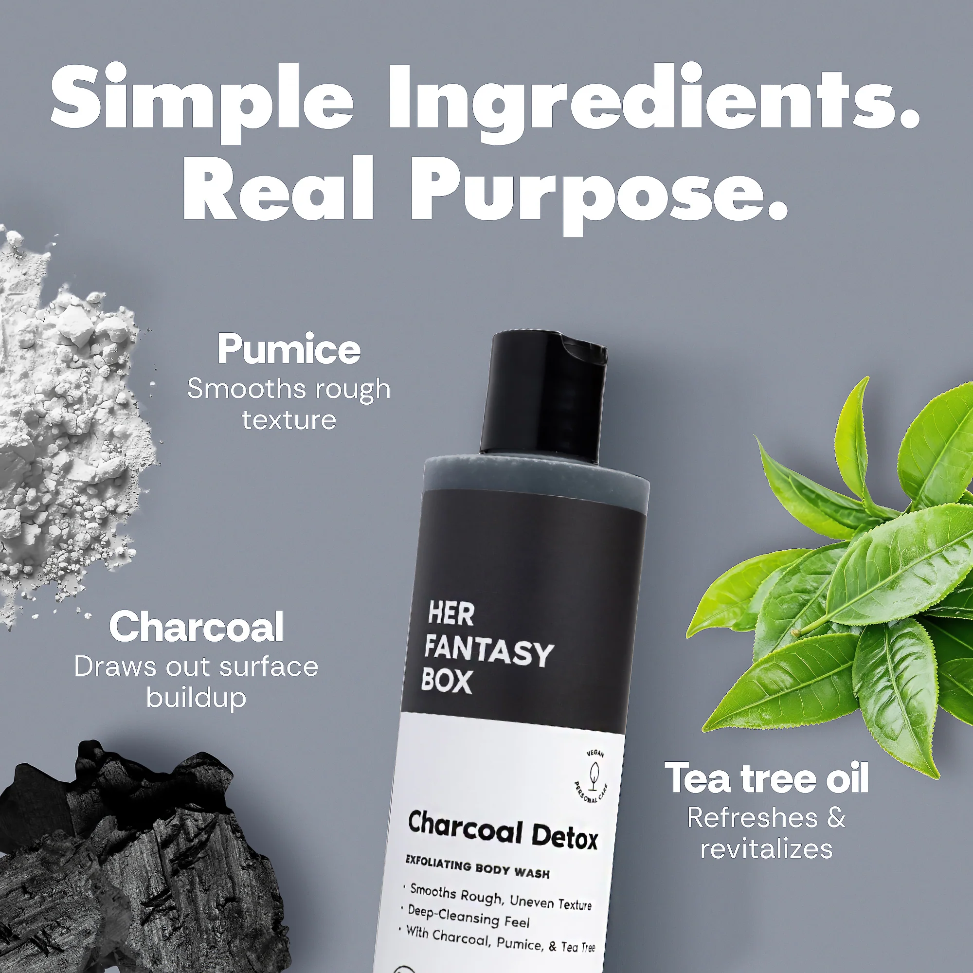 Charcoal Detox Exfoliating Body Wash - Image 6